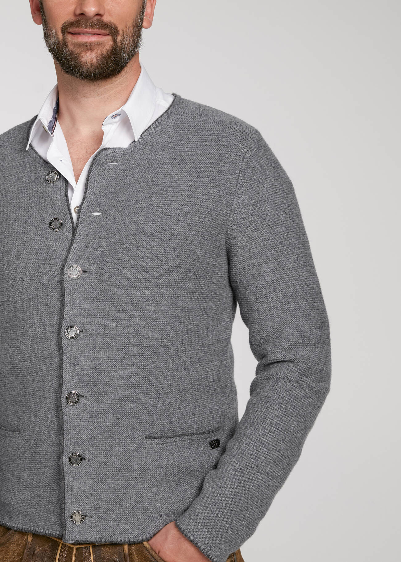 Strickjacke Pocking Grau