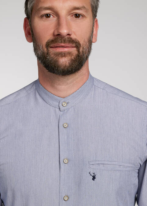 Trachtenhemd Woods Dunkelblau