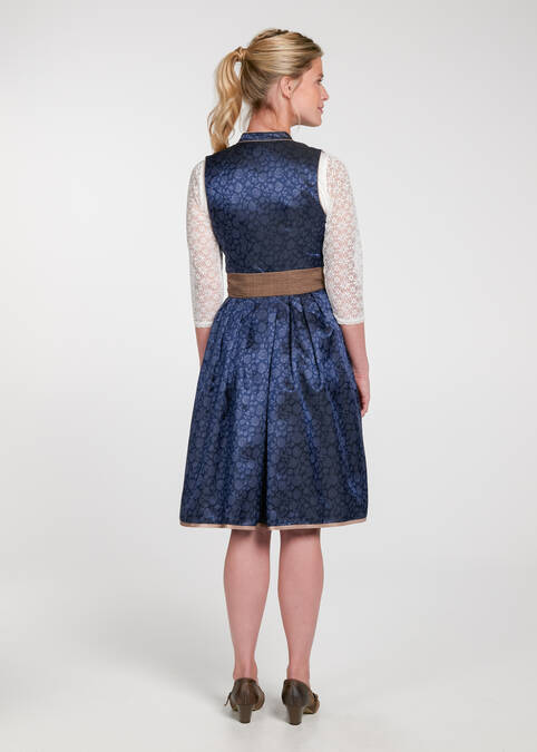 Dirndl Werny Midi Blau Braun