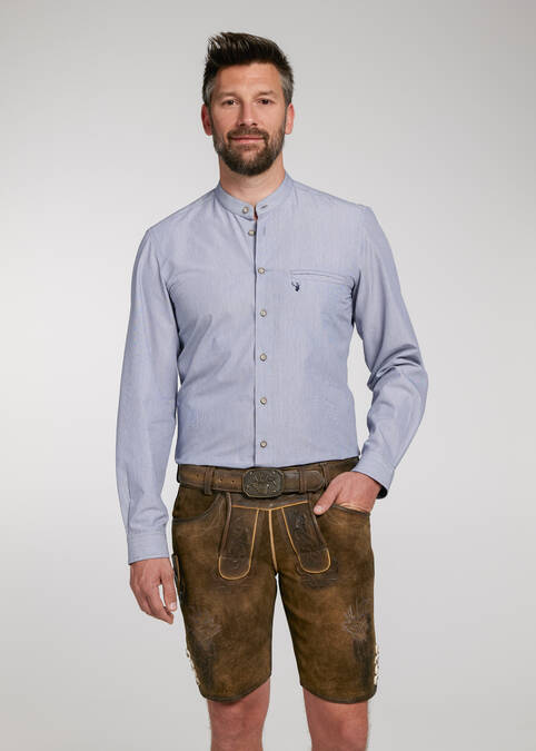 Trachtenhemd Woods Dunkelblau