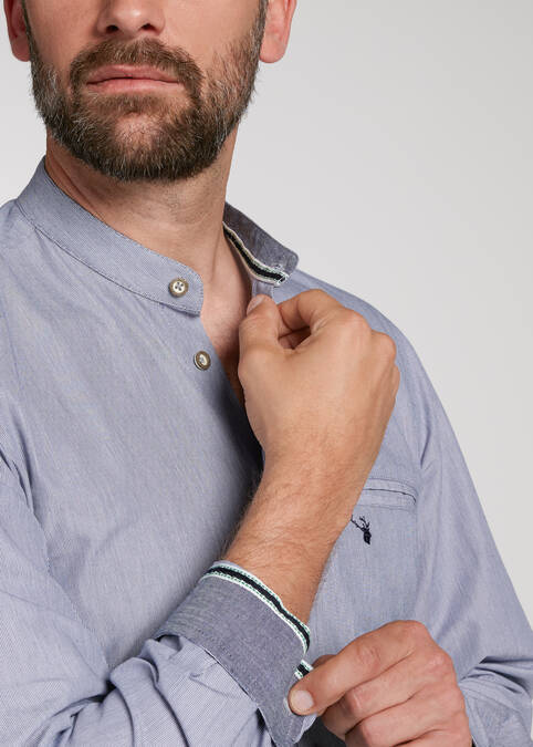 Trachtenhemd Woods Dunkelblau