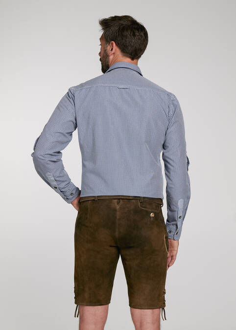 Trachtenhemd Dorf Blau