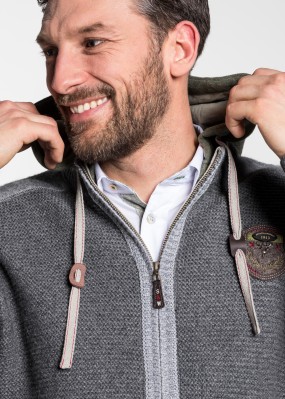 Strickjacke Dakar Grau Moos