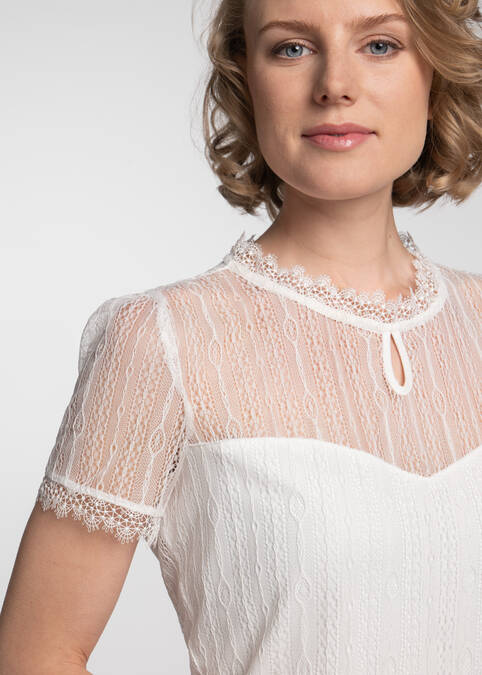 Trachtenbluse Nelly Offweiss