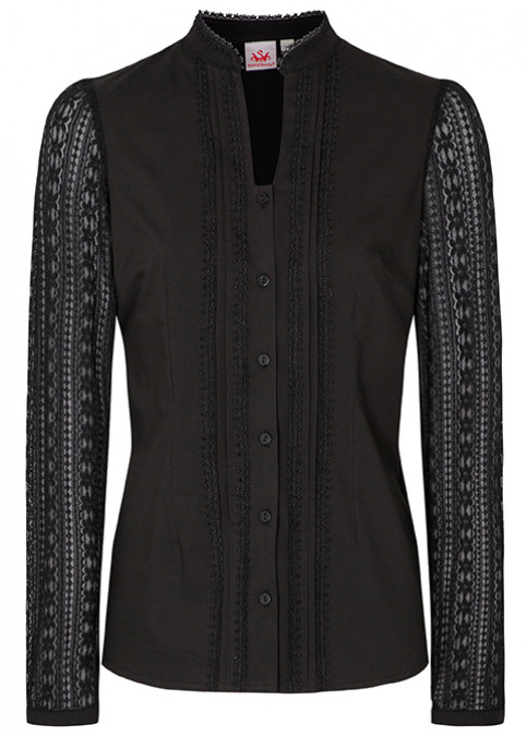 Trachtenbluse Trudl Schwarz