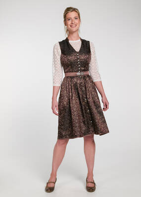 Dirndl Werny Midi Braun Rot